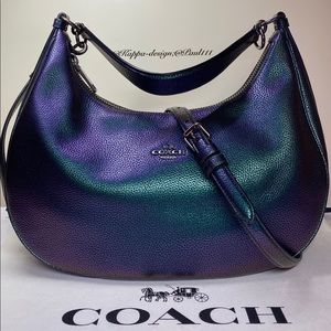Coach Hologram Holographic Iridescent East West Crossbody Purse Bag Satchel Hobo